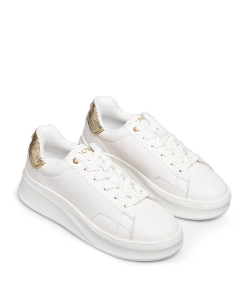Tenis Blanco Talón Oro 7072